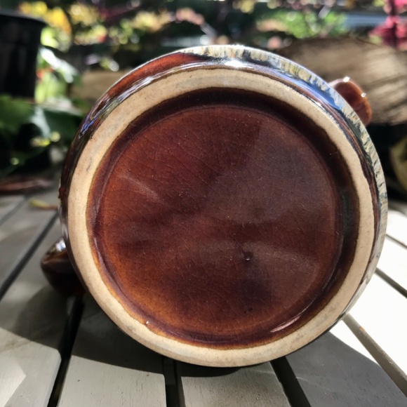 Vintage earth tones  ceramic glazed creamer - Picture 4 of 5